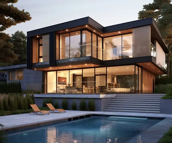 casa con piscina